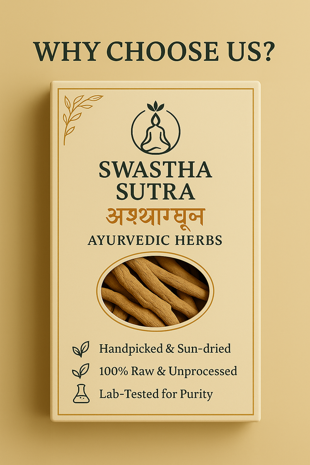 Ashwagandha – Ayurvedic Root for Strength, Stress & Hormonal Support (100g)
