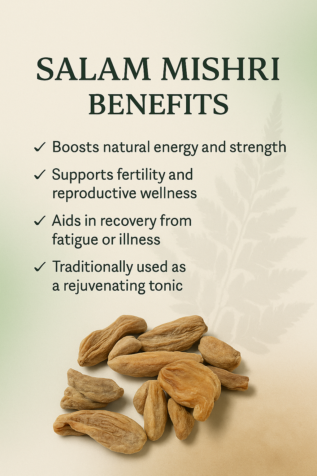 Salam Mishri – Ayurvedic Root for Strength & Rejuvenation (10g)