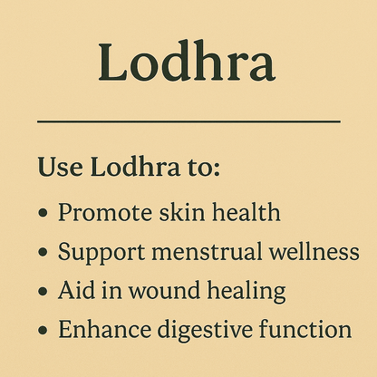 Lodhra Bark – Ayurvedic Herb for Hormonal Balance & Skin Health (100g)