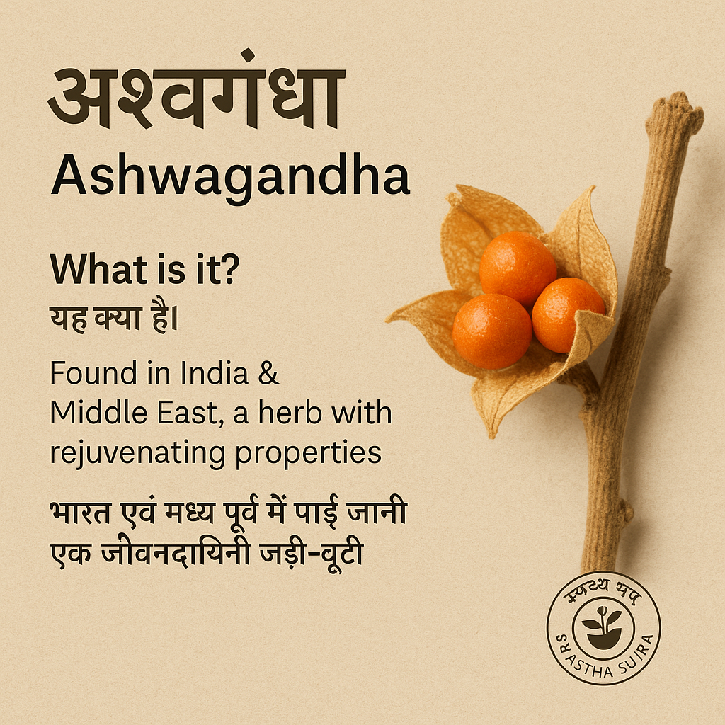 Ashwagandha – Ayurvedic Root for Strength, Stress & Hormonal Support (100g)