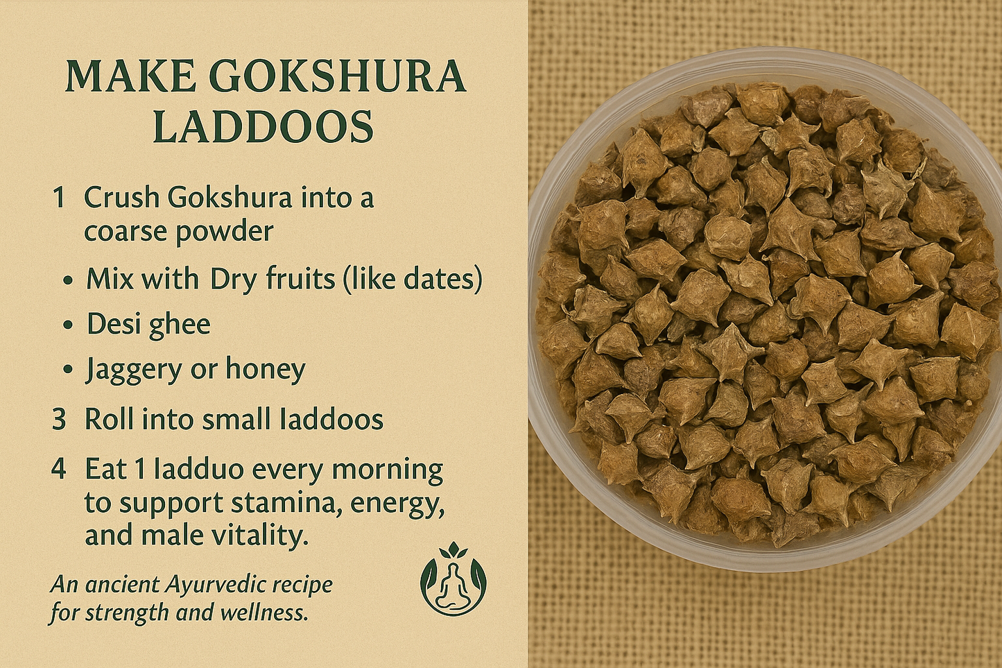 Gokshura – Ayurvedic Herb for Strength, Stamina & Kidney Health (50g)
