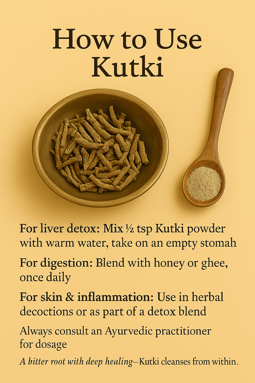 Kutki Root – Ayurvedic Herb for Liver Cleansing & Detox (100g)
