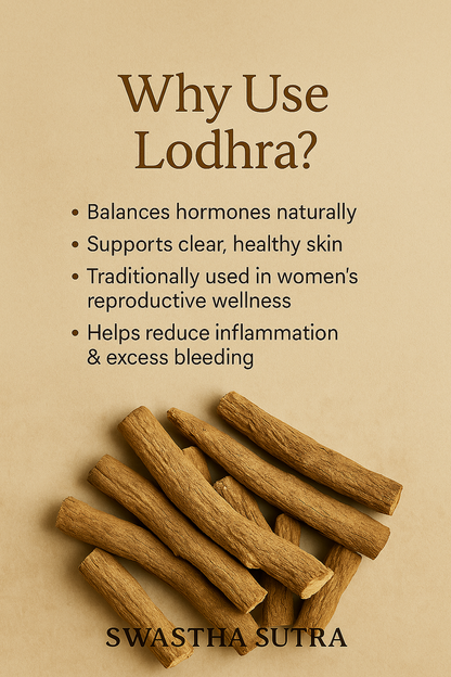 Lodhra Bark – Ayurvedic Herb for Hormonal Balance & Skin Health (100g)