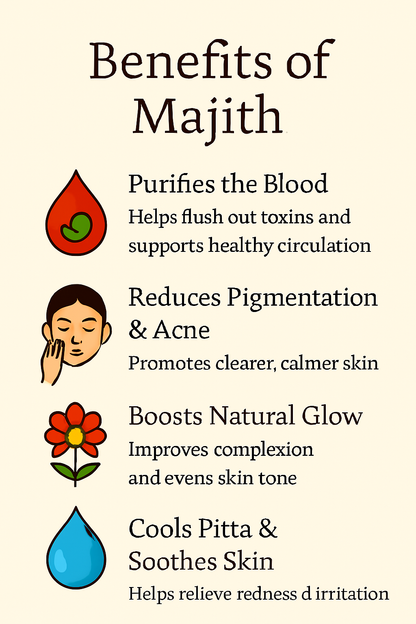 Manjistha Root – Ayurvedic Herb for Skin Glow & Blood Detox (100g)