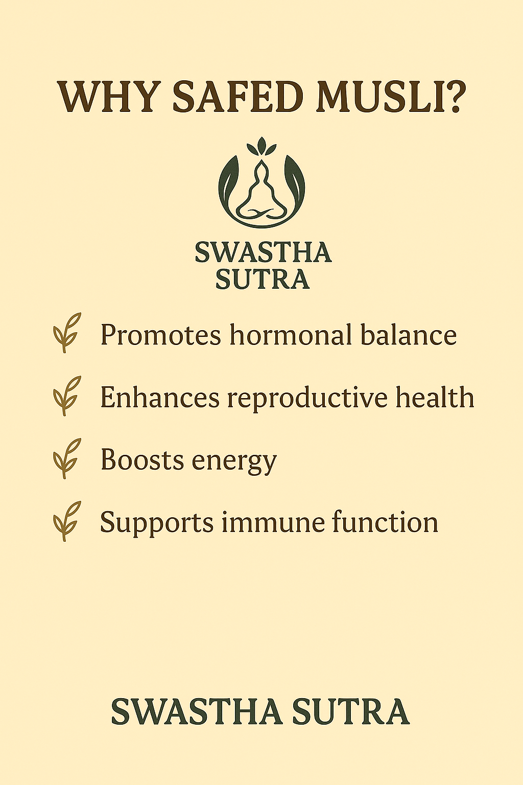 Safed Musli – Ayurvedic Root for Strength, Immunity & Vitality (100g)