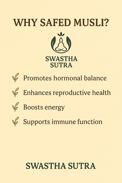 Safed Musli – Ayurvedic Root for Strength, Immunity & Vitality (100g)