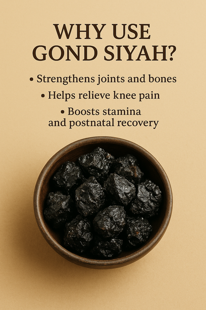 Gond Siyah – Ayurvedic Black Resin for Joint Strength & Pain Relief (100g)
