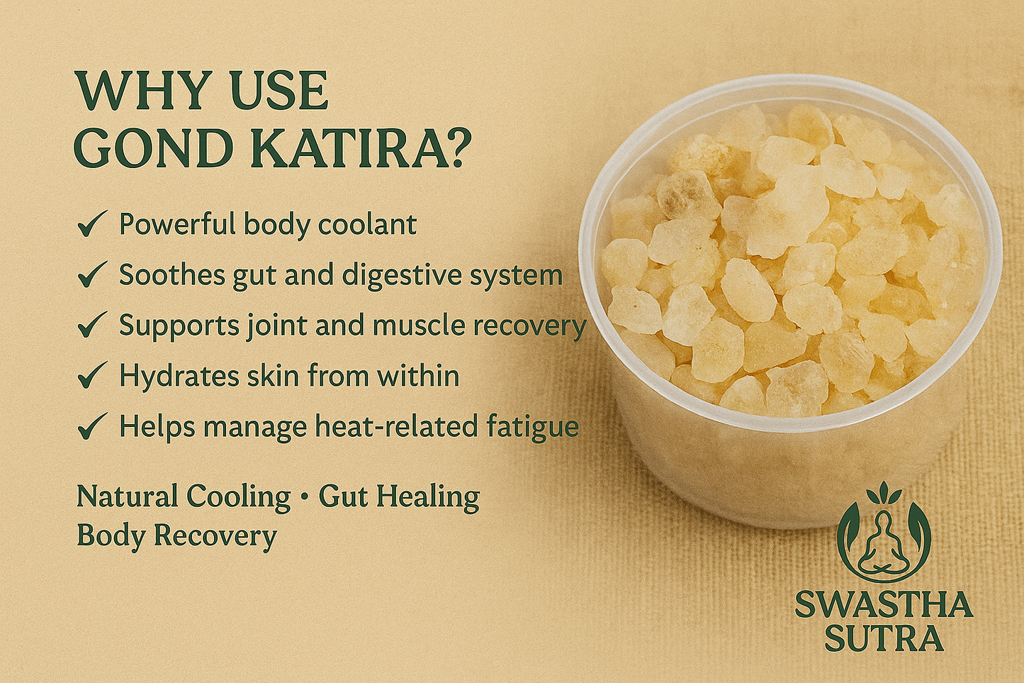 Gond Katira – Natural Cooling Resin for Joints, Digestion & Skin (100g)