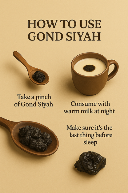 Gond Siyah – Ayurvedic Black Resin for Joint Strength & Pain Relief (100g)