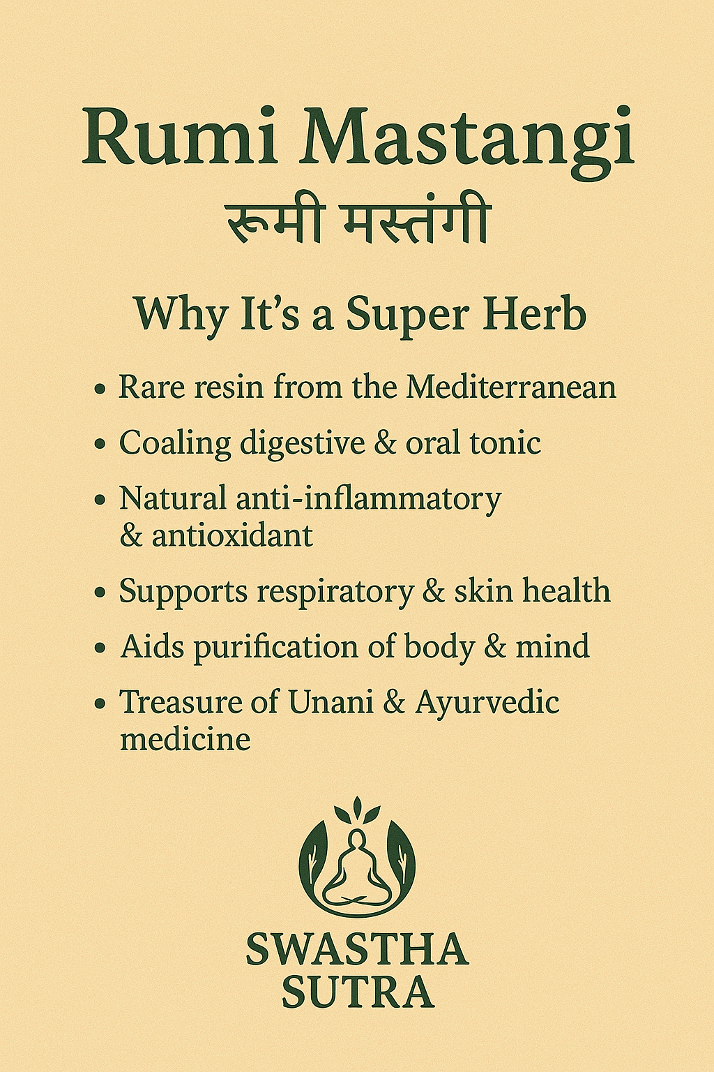 Rumi Mastangi – Rare Ayurvedic Resin for Mind & Gut Wellness (10g)