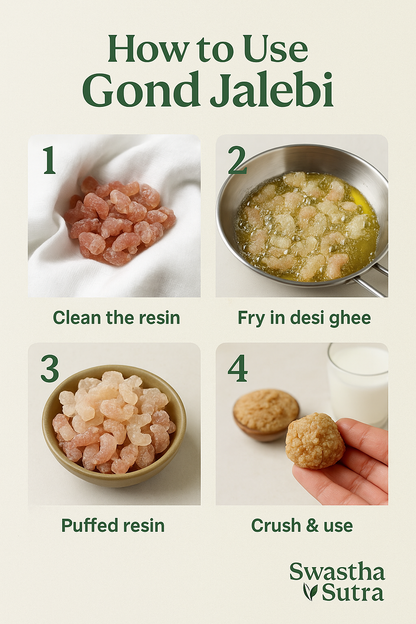 Gond Jalebi – Ayurvedic Resin for Strength & Nerve Support (10g)