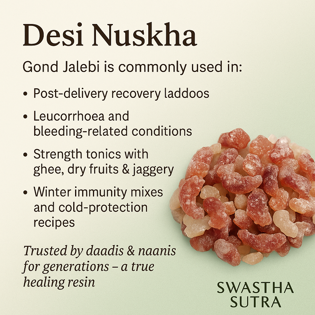 Gond Jalebi – Ayurvedic Resin for Strength & Nerve Support (10g)