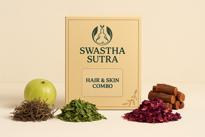 Hair & Skin Health Combo – Ayurvedic Raw Herb Blend (250g)