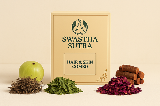 Hair & Skin Health Combo – Ayurvedic Raw Herb Blend (250g)