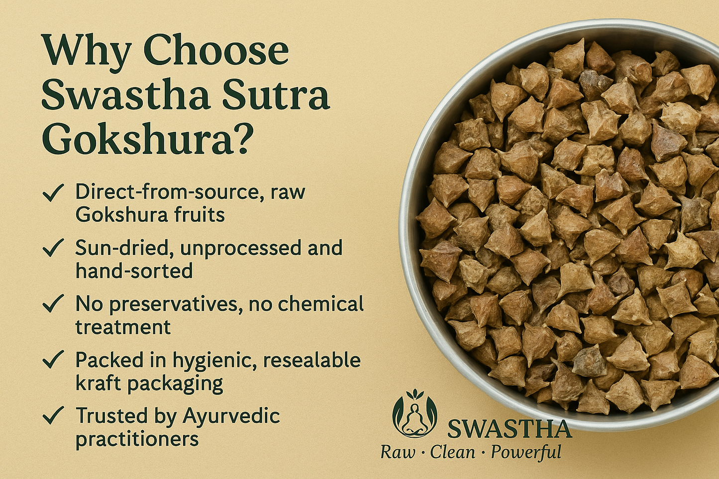 Gokshura – Ayurvedic Herb for Strength, Stamina & Kidney Health (50g)