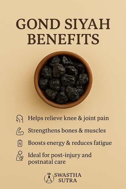 Gond Siyah – Ayurvedic Black Resin for Joint Strength & Pain Relief (100g)