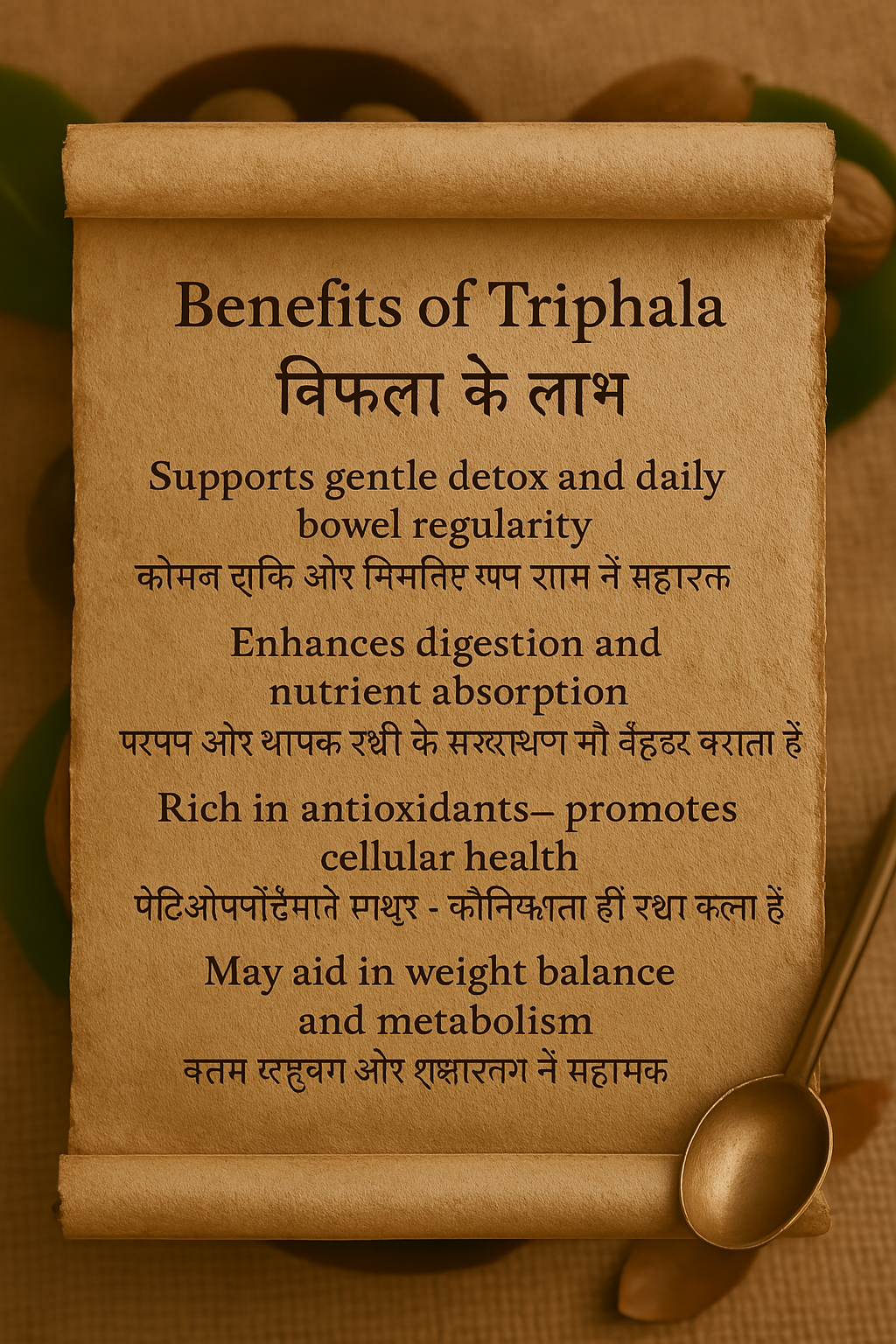 Triphala (त्रिफला) – Raw Ayurvedic Digestive Cleanser (100g)